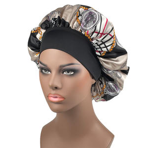 Venta al por mayor de accesorios para el cabello con logotipo personalizado de satén étnico elástico mujeres turbantes para damas - Product Image 5