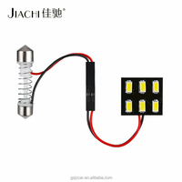JiaChi Adaptateurs de lampe de toit de voiture SMD de haute qualité d'usine T10 BA9S Festoon Led Light 5630SMD 6PCS 9PCS Auto Interior Panel Bulb 12v