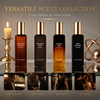 Coffret de parfums pour homme sans alcool, prix d'usine, 4 senteurs signature, parfum boisé musqué de luxe, coffret cadeau pour homme, usage quotidien