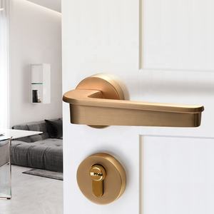 Kunci Pintu Kayu Rumah Tangga Berkualitas Tinggi Yonfia 8044 Gagang Ganda dengan Set Kunci - Product Image 1