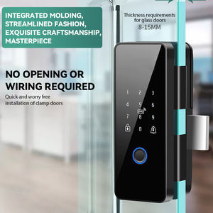 TUYA 도어 디지털 잠금 슬라이딩 스마트 유리 도어 잠금 APP 제어 사무실 홈 IC 카드가있는 알루미늄 합금 - Product Image 5