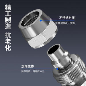 Connecteur de tuyau d'air pneumatique à connexion rapide PU-4/6/8/10/12/14/16 mm en acier inoxydable 304, droit, raccord rapide - Product Image 3