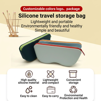 Étui personnalisé en silicone pour lunettes de natation, pochette zippée souple, sac de rangement de voyage pour lunettes de natation