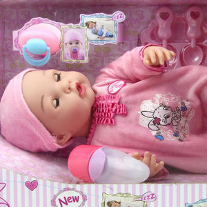 Poupée bébé reborn en vinyle avec yeux <span class=keywords><strong>qui</strong></span> clignotent, <span class=keywords><strong>qui</strong></span> boit de l'eau et <span class=keywords><strong>qui</strong></span> <span class=keywords><strong>pleure</strong></span>, 16 pouces - Product Image 3