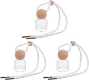 10ml Car Hanging Air Freshener Clear Eco-friendly Glass Screw Cap Matte <b>Diffuser</b> Scents Perfume <b>Bottles</b> - Product Image 1