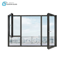 Ventanas Modernas Abatibles: Vidrio Fijo de Aluminio Guoxin con Opciones Ignífugas