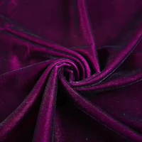 Tissu de doublure en velours tissé uni 100 % polyester 200-220 g/m² avec logo personnalisé pour vêtements