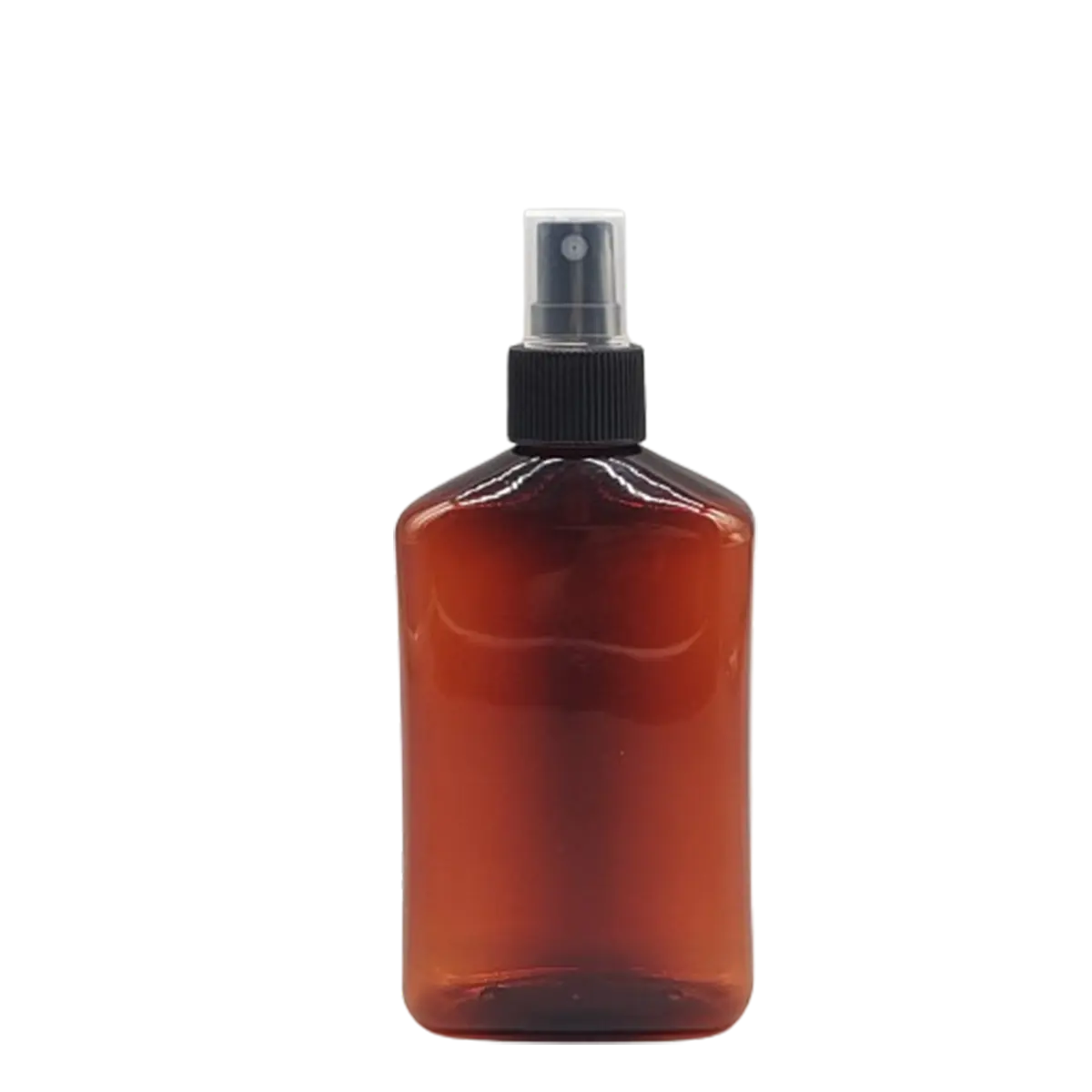 250Ml 8Oz Vierkante Plastic Fles Amber Fles Fijne Mistsproeier