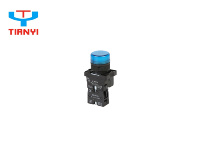 Interruptor de Botón Pulsador LAY5-EV Serie IP65 10A 1NO con Bombilla LED de Neón Integrada, 130V 220~240V 50~60HZ con Luz