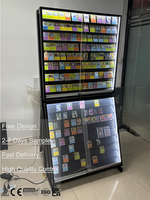 Vitrine d'exposition de cartes à collectionner à face unique TGC Store avec éclairage LED, fabrication sur mesure, vitrine en acrylique pour cartes de sport et de baseball classées