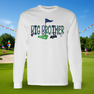 Big Brother Of The Birthday Boy Hole In One Golf T-shirt à manches longues assorti - Product Image 3