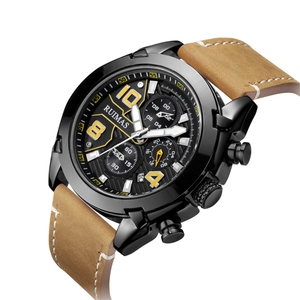 Reloj Ruimas montres-bracelets de luxe en cuir de qualité pour hommes mode noir pour hommes <span class=keywords><strong>montre</strong></span>-bracelet en gros lumineux <span class=keywords><strong>montre</strong></span> de <span class=keywords><strong>force</strong></span> marine - Product Image 3