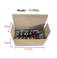 Amplificateur audio de voiture avec son super clair, coque en fer noir, circuit imprimé D10II, radio BT, USB, TF, double microphone, télécommande