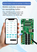 Placa de Protección de Batería Lifepo4 YDE 4S 12V LFP NCM Smart BMS 50A-200A, Conexión en Serie UART RS485 CAN, 100% Probada