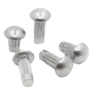 Rivet solide à tête ronde moletée en aluminium JIS, 50/100 pièces, M2 M2.5 M3 M4, étiquette personnalisable - Product Image 1