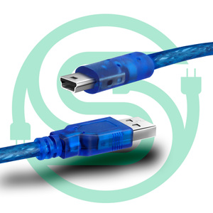 5m USB 2.0 Type a to 5Pin V3 Printer Cable USB Interface Male to Male USB Printer Cable Transparent Blue - Product Image 3
