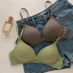 Bouton avant Petite poitrine froncée sans anneau en acier Sous-vêtement confortable <span class=keywords><strong>Soutien</strong></span>-<span class=keywords><strong>gorge</strong></span> respirant mince dos nu en forme de U simple - Product Image 2