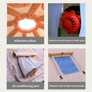 Tente scellée à l'air personnalisée en usine tente gonflable <span class=keywords><strong>de</strong></span> camping octogonale <span class=keywords><strong>de</strong></span> luxe étanche <span class=keywords><strong>et</strong></span> portable avec espace intérieur spacieux - Product Image 5