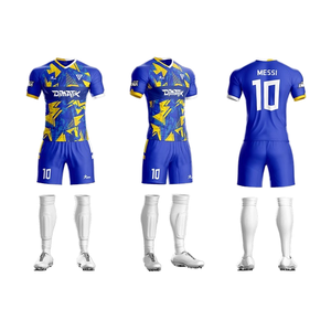 ชุดฟุตบอลผ้าโพลีเอสเตอร์พิมพ์ลายแบบถ่ายเทความร้อนระบายอากาศแห้งเร็วสำหรับฤดูร้อน - Product Image 5