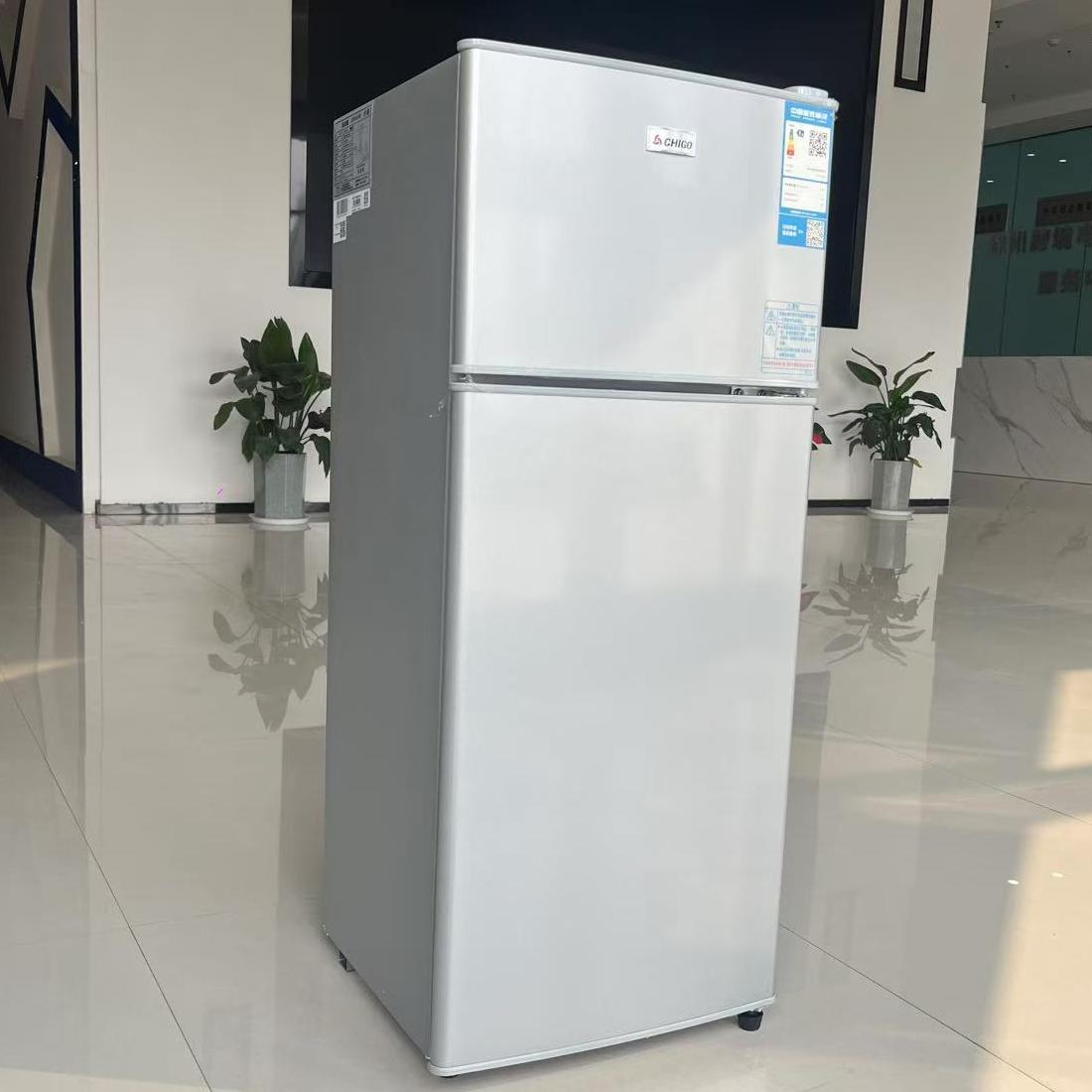 X 128L двухдверный Бытовой Холодильник для гостиничного использования с функцией верхнего замораживания и нижнего охлаждения