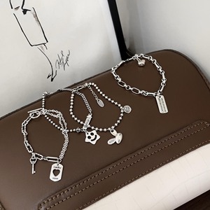 S925 Sterling <b>Silver</b> Bracelet Key <b>Charm</b> Women's Everyday Wear Fine Chain Link Jewelry - Product Image 1