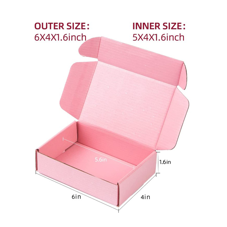 Pink Shipping Boxes FSC Kraft Corrugated Boxes For Small Business