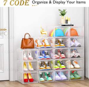 Produits très demandés 2026 : Boîte de rangement pour chaussures en plastique, boîte à baskets transparente - Product Image 3