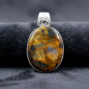 Colgante Vintage de Plata de Ley 925 Hecho a Mano con Engaste de Bisel de Piedras Preciosas de Namibia, Calidad AAA, Joyería de Diseño para Mujer al por Mayor - Product Image 3