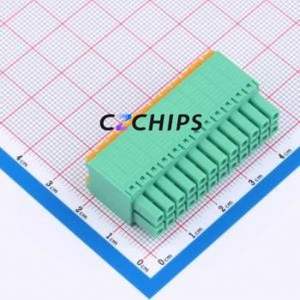 MX15EDGKNH-3.5-2*12P-GN01-Cu-A Plug-in Terminal Block P=3.5mm Connector Plug 2x12P 3.5mm Green - Product Image 2