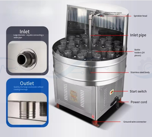 <span class=keywords><strong>Machine</strong></span> de nettoyage semi-automatique pour bouteilles en verre avec pulvérisation interne et externe - Product Image 4