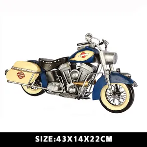 뜨거운 판매 대형 빈티지 오토바이 모델 수공예 장식 철 금속 오토바이 수제 공예 가구 또는 선물