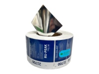 Stiker Label Baterai Tahan Gores, Anti UV, Tahan Air, Perekat, Kertas PET Gloss Silver, Full Color, Kemasan Elektronik Konsumen