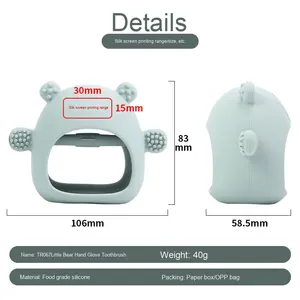 Sucette de <span class=keywords><strong>dentition</strong></span> douce pour bébé Jouets à mâcher en silicone de qualité alimentaire pour soulager la douleur <span class=keywords><strong>Jouet</strong></span> de succion pour nouveau-nés et nourrissons - Product Image 5