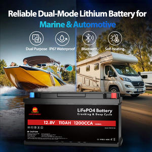 RV deniz trolleme motoru Off-ızgara sistemi için derin döngüsü çift amaçlı 12V RV LiFePO4 pil kendinden ısıtma piller başlangıç - Product Image 2