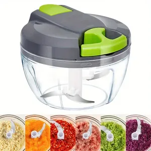 Hachoir Manuel à Ail, Coupe-Légumes à Cordon, Hachoir Multifonctionnel pour Oignons, Gingembre, Fruits, Noix, Robot Culinaire de Cuisine - Product Image 1