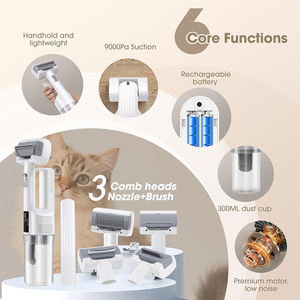 Kit de aspiradora de aseo inalámbrico 5 en 1 para perros y gatos, <span class=keywords><strong>cepillo</strong></span> de depilación, aspiradora de aseo para mascotas - Product Image 2