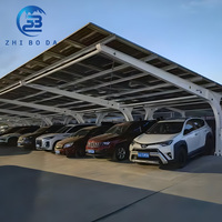 Auvent solaire Zinc Magnésium Aluminium Panneau solaire Carport Carport PV Structure de montage Système solaire Carport pour parkings
