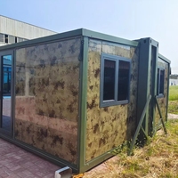 Mur extérieur Effet intérieur Chambre à coucher avec salle de bain 20Ft 40Ft Maison de conteneur modulaire pliable et extensible