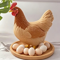 Nouveaux Œufs de Poule Réalistes en Plastique Jaune, Œufs factices pour Volailles, Utilisation Agricole, 5*3.7cm, 100 Pièces, Faciles à Assembler, Nettoyage Facile, pour la Ponte