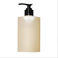Bouteille à pompe en plastique givré transparent brun de 300 ml pour désinfectant pour les mains, shampoing, gel douche, sérum pour le soin de la peau, bouteille à pompe de 300 ml