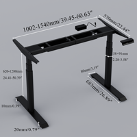 Base per Scrivania Regolabile in Altezza a Doppio Motore, Moderna e di Lusso, in Metallo, Silenziosa e Robusta, per Ufficio Domestico e Setup da Gaming