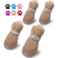 Chaussures d'été pour chien, respirantes, en maille, antidérapantes, avec semelle en caoutchouc, protection contre la chaleur, chaussures de marche en plein air