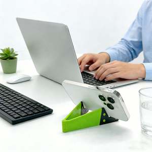 Cheap Price Foldable Plastic Mobile Phone <b>Holder</b> Stand Portable Hard Plastic Manufacture Cellphone <b>Holder</b> for Desk Desktop - Product Image 2