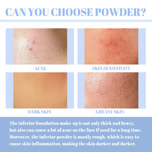 2025 Venta caliente Etiqueta Privada maquillaje facial polvo suelto 3 colores mate Control de aceite ajuste facial polvo suelto - Product Image 4