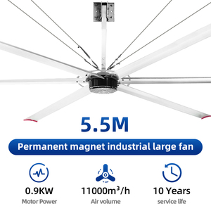 Hvls công nghiệp 6 lưỡi nhôm Quạt trần cho thương mại kho cung cấp lớn Lưu lượng không khí - Product Image 2