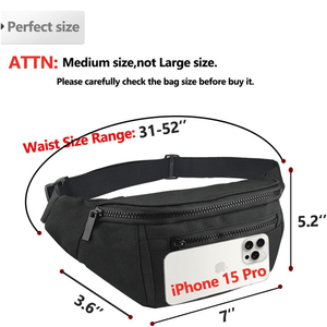 Sac banane pour le <span class=keywords><strong>voyage</strong></span>, la marche, la course, la randonnée, le cyclisme – Facile à transporter, pour téléphone et portefeuille – Sac de taille unisexe, sac bandoulière - Product Image 2