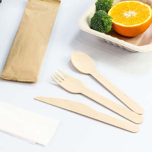 Forchette in Bambù Ecologiche Monouso, Cucchiai e Coltelli in Bambù per Frutta e Insalata, Vendita Diretta all'Ingrosso - Product Image 2