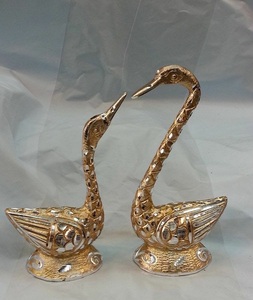 Sculpture décorative de feuille de fougère dorée de haute qualité, figurine de table en métal de luxe pour la décoration botanique de la maison, pour le salon - Product Image 4