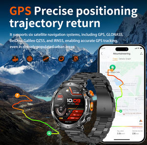 Montre connectée GPS de sport HT42 2026 la plus récente, écran IPS 1,<span class=keywords><strong>7</strong></span> pouces tactile, étanche 3 ATM, tracker d'activité Android - Product Image 3