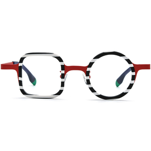 Montatura per <span class=keywords><strong>Occhiali</strong></span> Borregls in Acetato e Titanio, Stile <span class=keywords><strong>Vintage</strong></span> Irregolare per Donna, <span class=keywords><strong>Occhiali</strong></span> Quadrati e Rotondi per Uomo, <span class=keywords><strong>Occhiali</strong></span> <span class=keywords><strong>da</strong></span> <span class=keywords><strong>Vista</strong></span> 185886 - Product Image 4